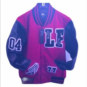 NWT LF bomber varsity letterman “Spartans” wool jacket